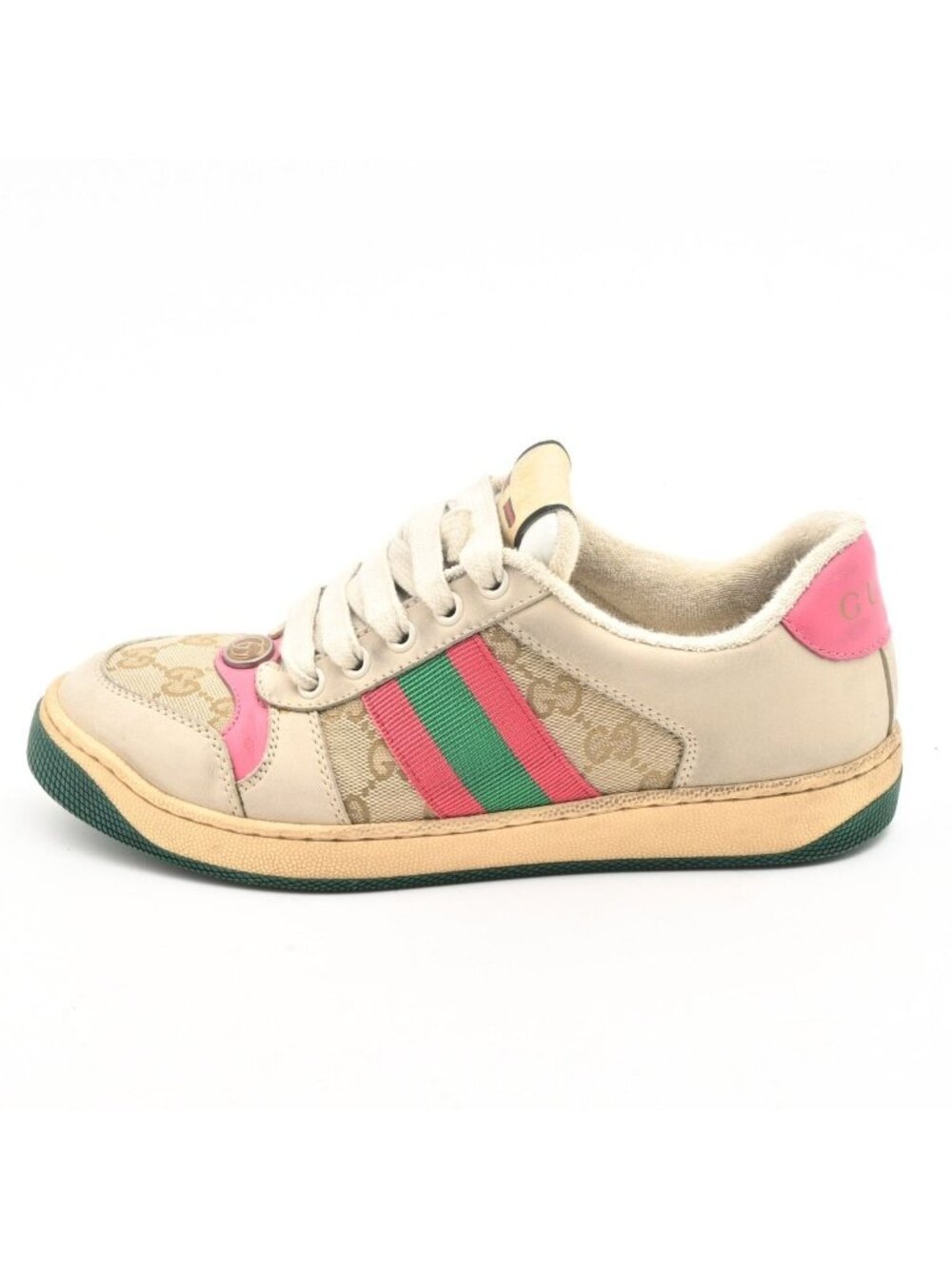 Gucci Sneakers Beige Pink Multi GG Pattern Sherry